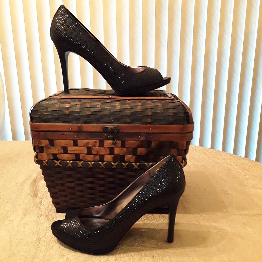 MICHAEL Paprika Stiletto Sequin Heels, Size 7.5M